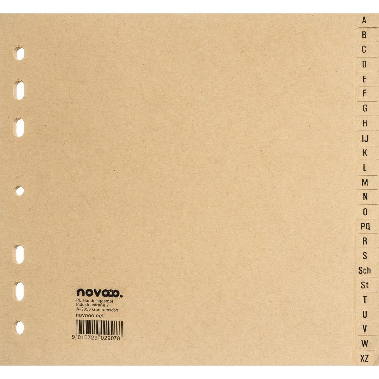 NOVOOO Kartonregister 3/4 H. 40626 chamois A-Z 24-teilig