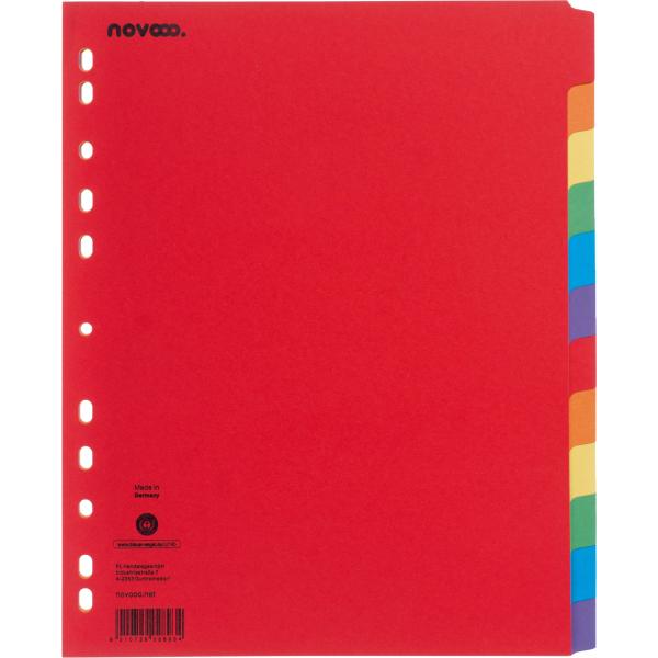 NOVOOO Kartonregister A4+ 40642 intensiv 12-teilig
