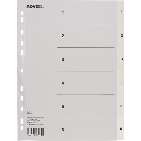 NOVOOO Register PP A4 40996 weiss 1-6
