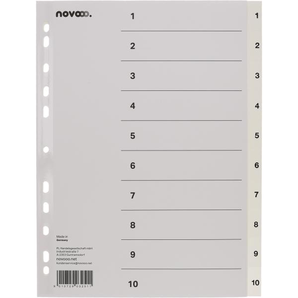 NOVOOO Register PP A4 40997 weiss 1-10