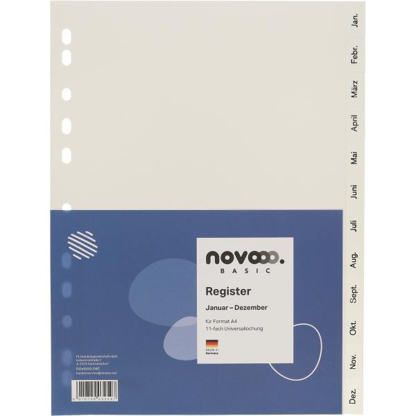 NOVOOO Register PP A4 41002 weiss Jan-Déc FR