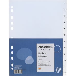 NOVOOO Register PP A4 41005 transparent 1-12