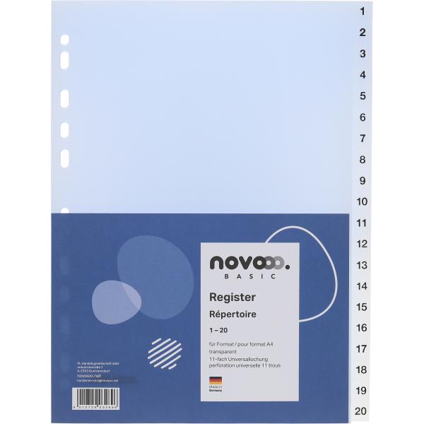 NOVOOO Register PP A4 41006 transparent 1-20