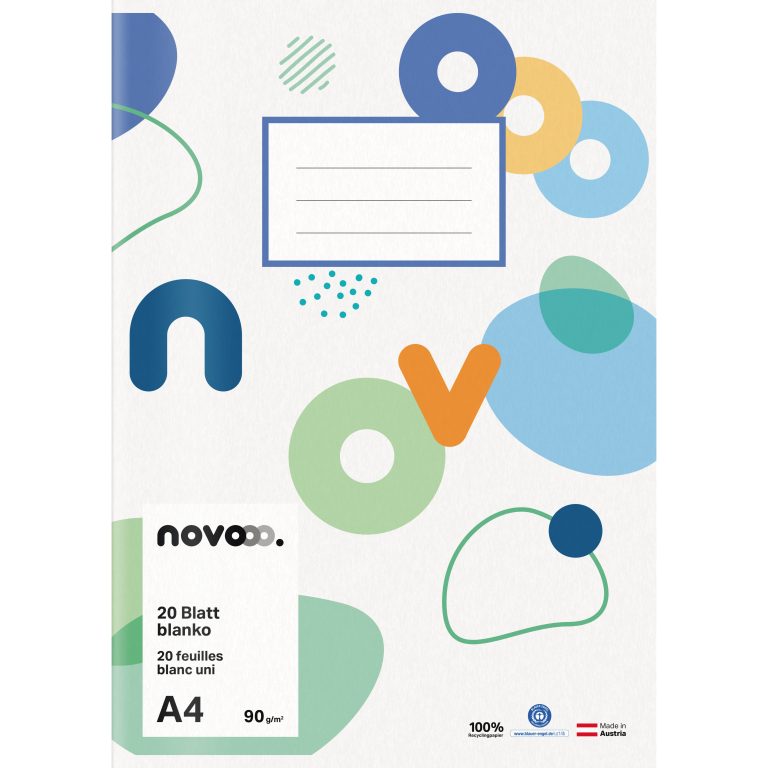 NOVOOO Schulheft A4 729760 blanko 90g