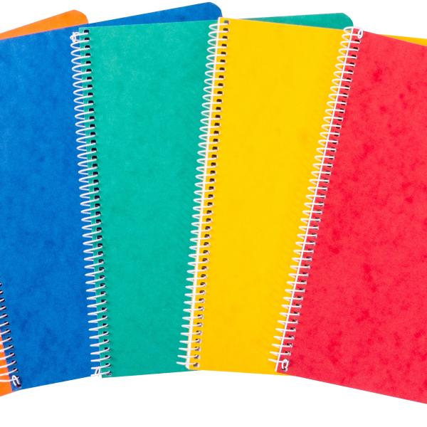 NOVOOO Spiralheft ass. 17.5×22cm 729780 kariert, 4mm, 70g 48 Blatt