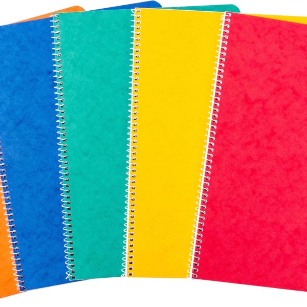 NOVOOO Spiralheft ass. A4 729786 kariert, 4mm, 80g 72 Blatt