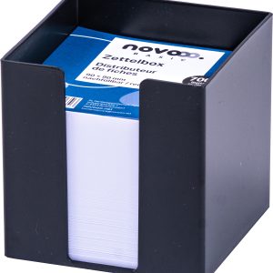 NOVOOO Zettelbox 731143 schwarz 9x9x9cm