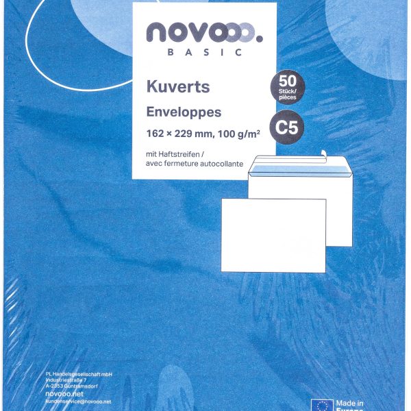 NOVOOO Couvert o/Fenster C5 731513 100g, weiss 50 Stück