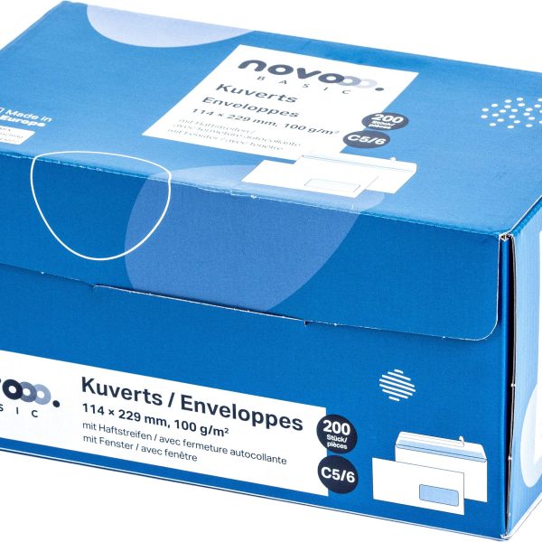 NOVOOO Couvert m/Fenster rechts C5/6 731517 100g, weiss 200 Stück