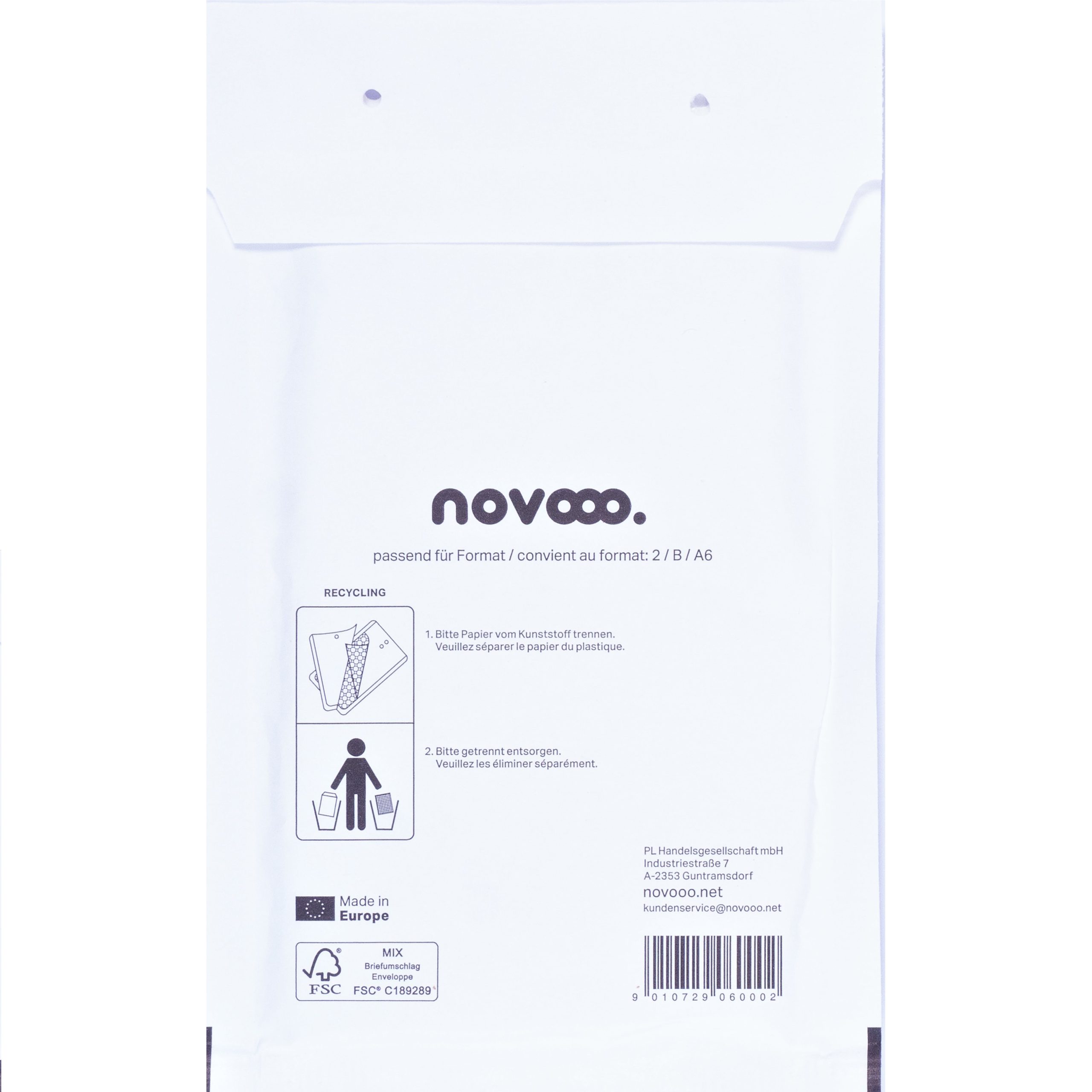 NOVOOO-E-1712134-9010729060002 NOVOOO Luftpolstertasche Gr.2 E-1712134 weiss, 140x225mm 100 Stück – Hochwertig & günstig bei ShopDeca