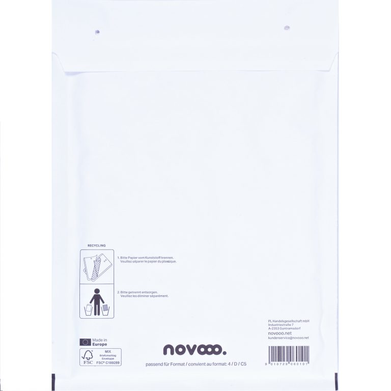 NOVOOO Luftpolstertasche Gr.4 E-1712139 weiss, 200x275mm 100 Stück