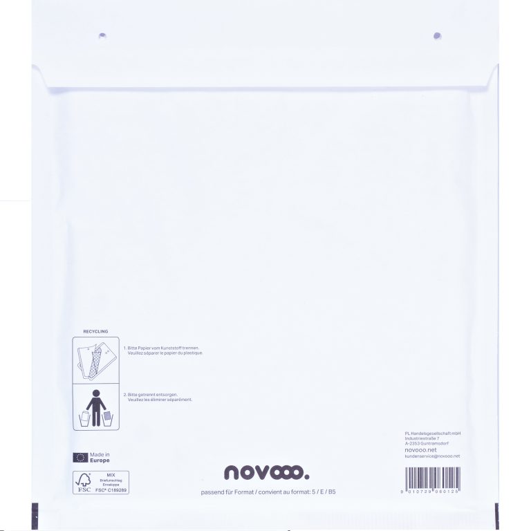 NOVOOO Luftpolstertasche Gr.5 E-1712140 weiss, 240x270mm 100 Stück