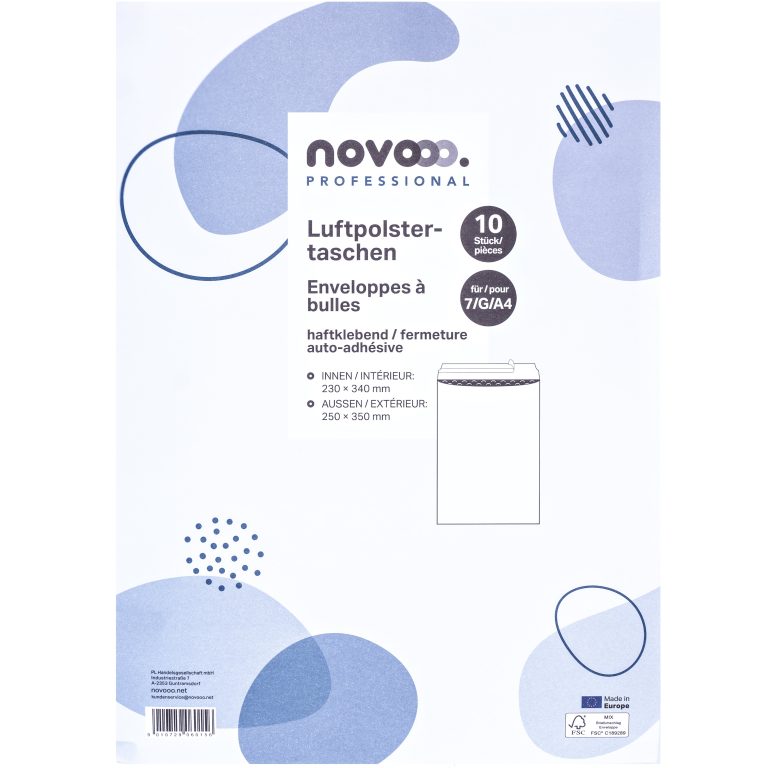 NOVOOO Luftpolstertasche Gr.7 E-1712142 weiss, 250x350mm 10 Stück