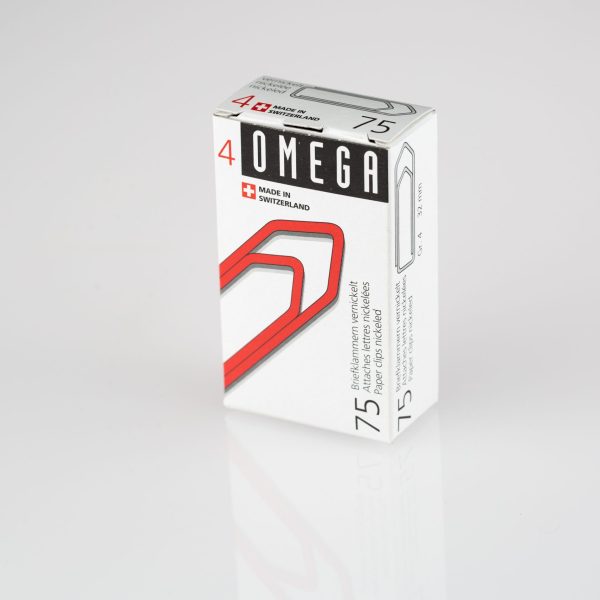 OMEGA Büroklammern Gr.4 134000450 vernickelt, 32mm 75 Stück