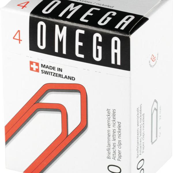 OMEGA Büroklammern Gr.4 134000455 vernickelt, 32mm 750 Stück