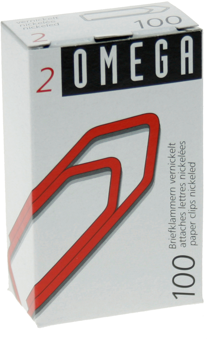 OMEGA-2-100-7610709001081 OMEGA Büroklammern Gr.2 2/100 vernickelt, 24mm 100 Stück – Hochwertig & günstig bei ShopDeca