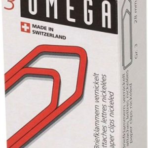 OMEGA Büroklammern Gr.3 3/100 vernickelt, 28mm 100 Stück