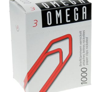 OMEGA Büroklammern Gr.3 3/1000 vernickelt, 28mm 1000 Stück