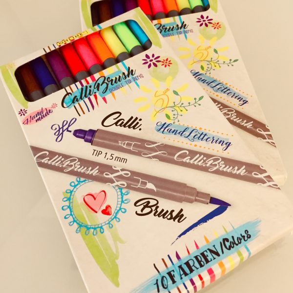 ONLINE Calligraphy Brush Pens 19051 Double Tip, Set, 10 Stück