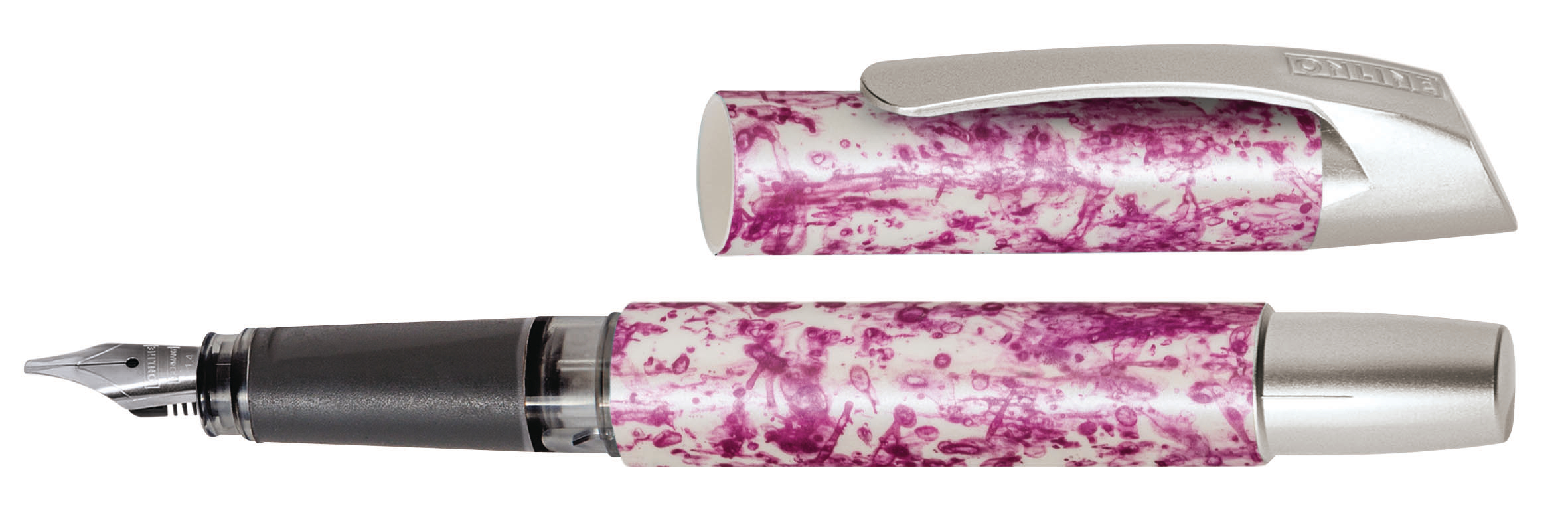 ONLINE-61424-3D-4014421614247 ONLINE Füllhalter Campus II 1.4mm 61424/3D Look Splash Pink blau – Hochwertig & günstig bei ShopDeca