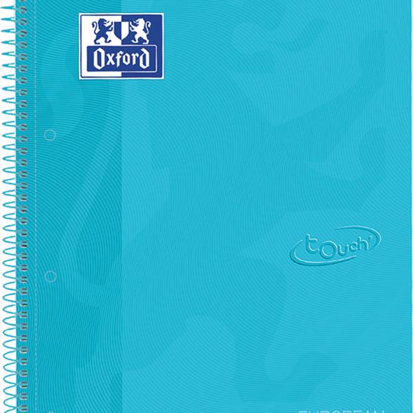 OXFORD Spiralbuch, kariert 5mm A4+ 400107010 pastellblau 80 Blatt