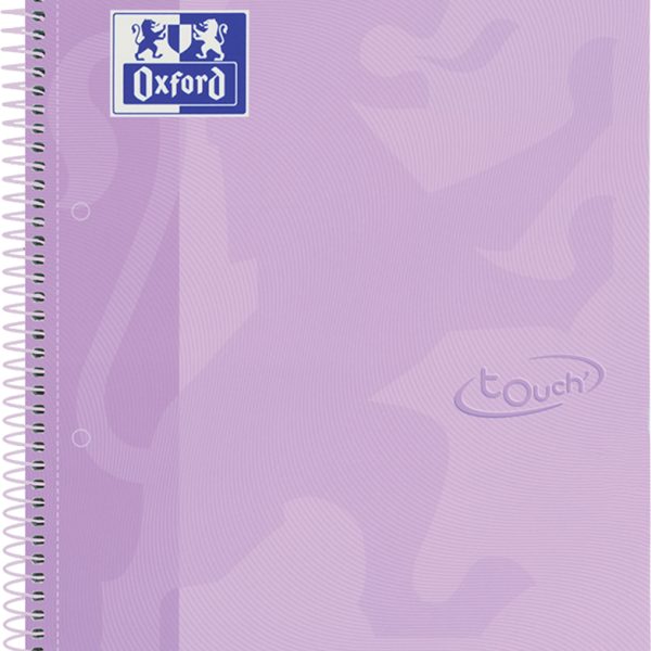 OXFORD Spiralbuch kariert 5mm A4+ 400117273 pastelllila 80 Blatt