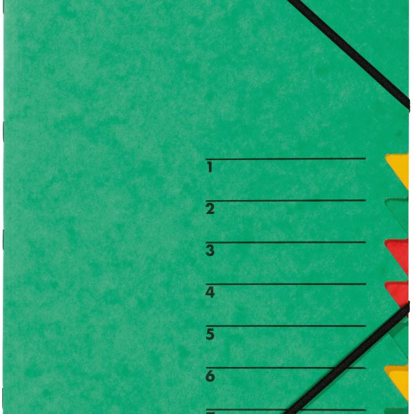 PAGNA Fächermappe EASY A4 24061-03 grün 7 Fächer