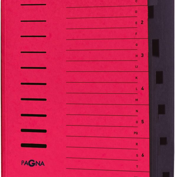 PAGNA Ordnungsmappe A4 24081-01 rot 7 Fächer