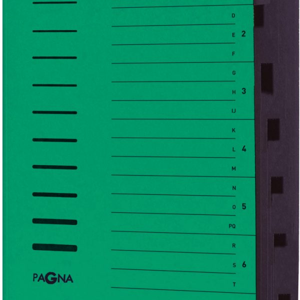 PAGNA Ordnungsmappe A4 24081-03 grün 7 Fächer