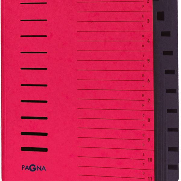 PAGNA Ordnungsmappe A4 24122-01 rot 12 Fächer