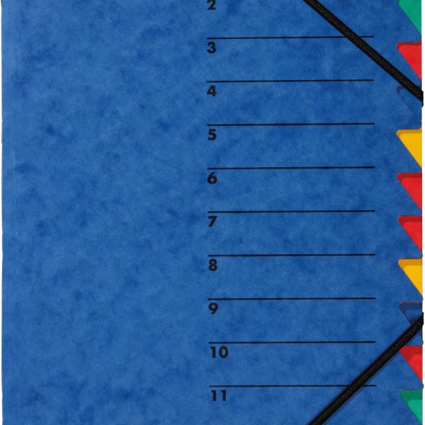 PAGNA Fächermappe EASY A4 24131-02 blau 12 Fächer
