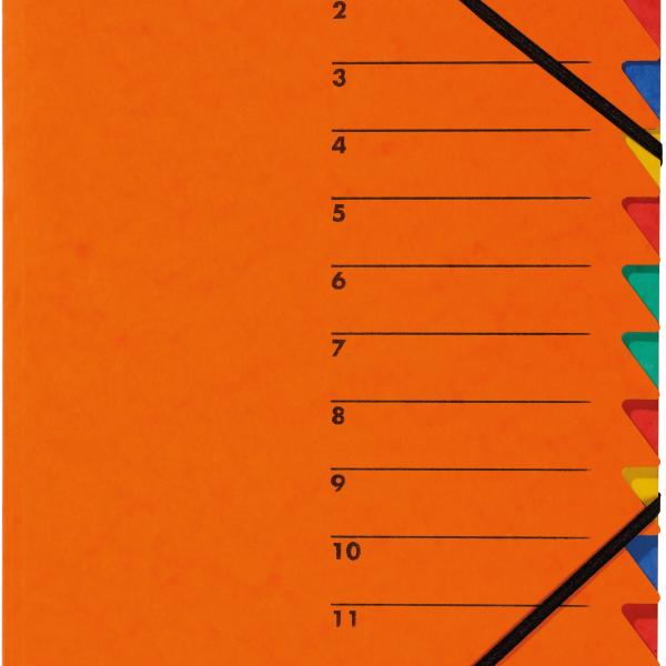 PAGNA Fächermappe EASY A4 24131-12 orange 12 Fächer