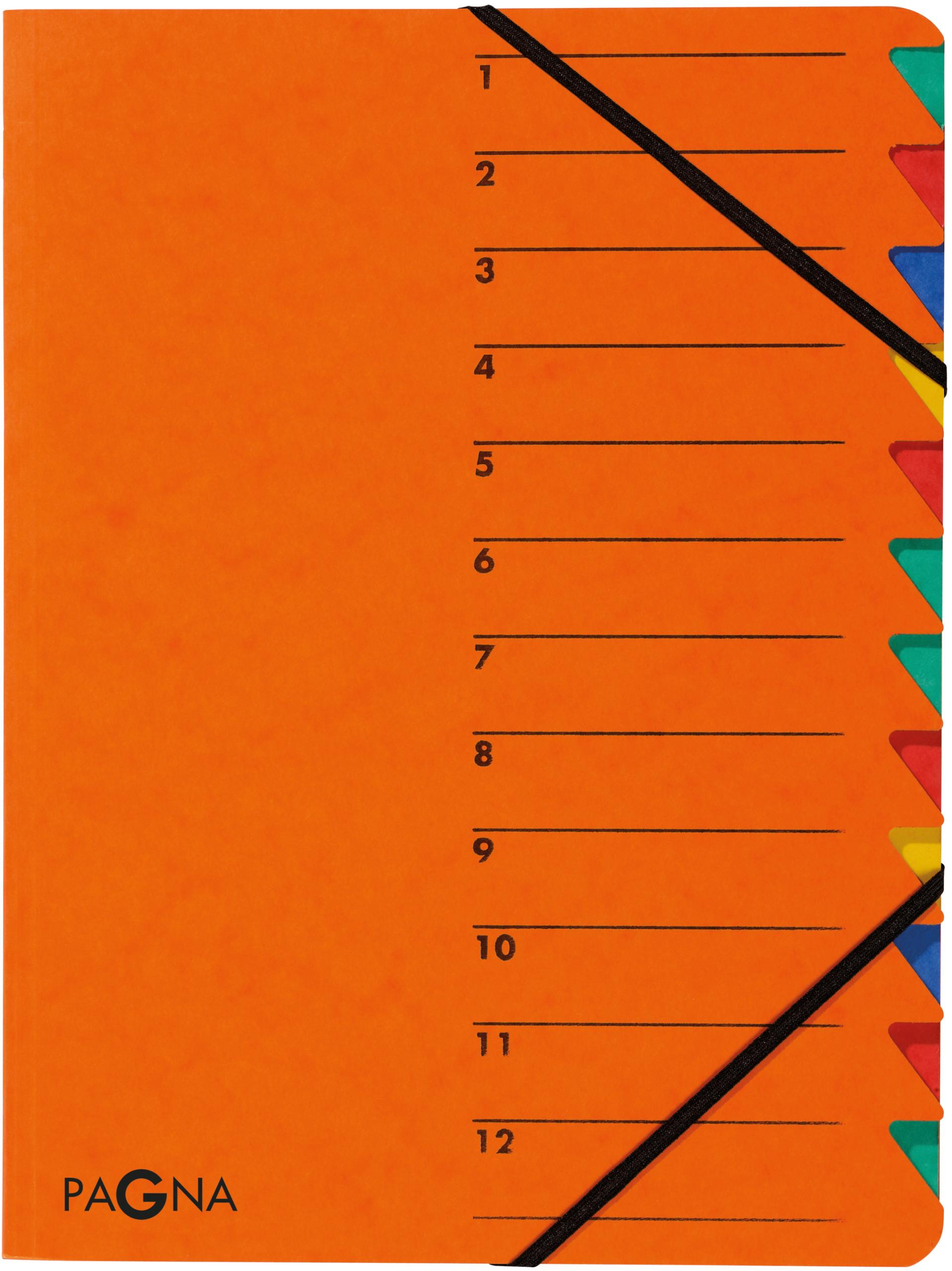 PAGNA-24131-12-4013951004078 PAGNA Fächermappe EASY A4 24131-12 orange 12 Fächer – Hochwertig & günstig bei ShopDeca