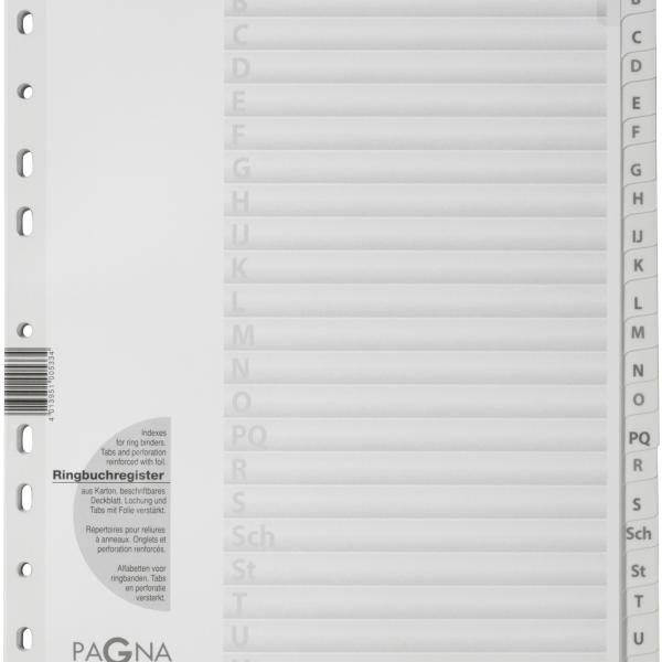 PAGNA Karonregister A4 31007/08 weiss A-Z 24-teilig