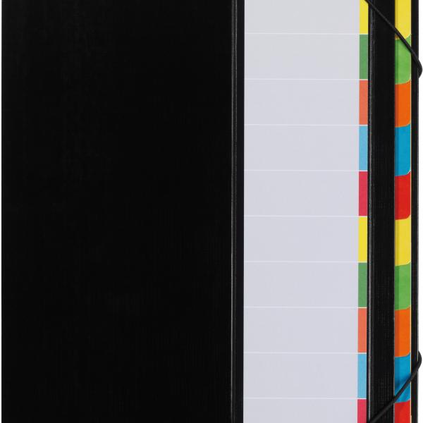PAGNA Deskorganizer A4 44133-04 schwarz 12 Fächer