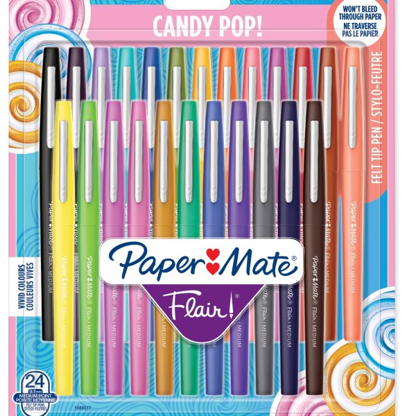 PAPERMATE Faserschreiber Flair M 1985617 24 Stück ass. Candy Pop