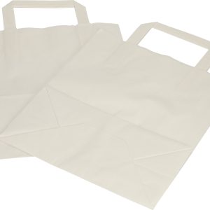 PAPSTAR Tragtasche Papier 28x22x10cm PAP86454 weiss 50 Stück
