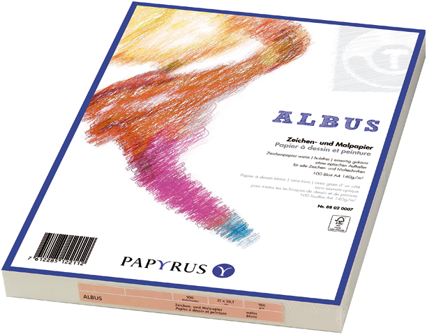 PAPYRUS-88020007-7612285122112 PAPYRUS Zeichenpapier A4 88020007 140g, weiss 100 Blatt – Hochwertig & günstig bei ShopDeca