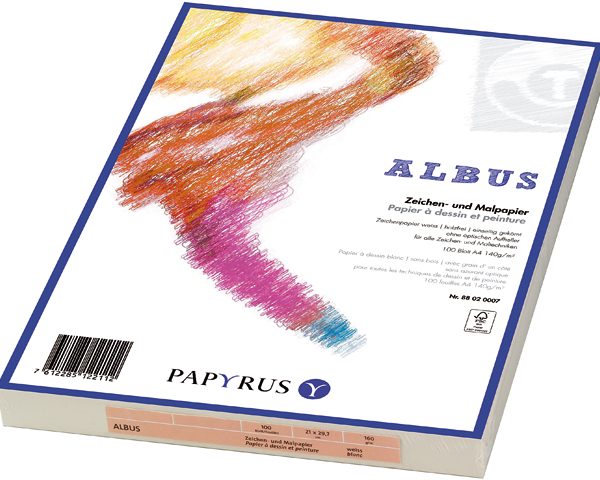 PAPYRUS Zeichenpapier A3 88020008 160g, weiss 100 Blatt