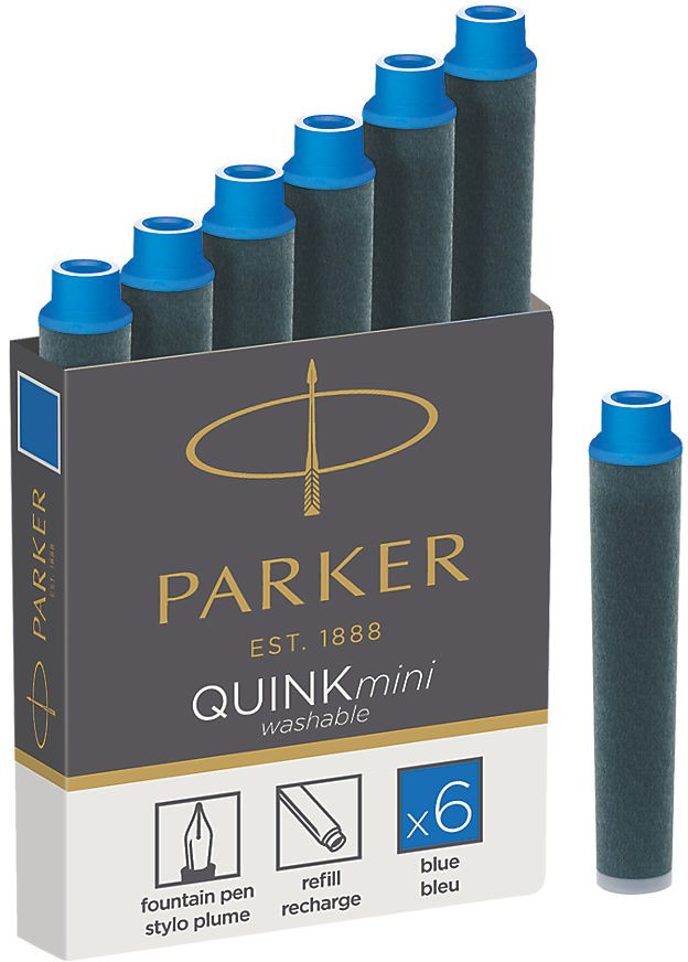 PARKER-1950409-3501179504094 PARKER Gelmine Quink Mini 1950409 blau 6 Stück – Hochwertig & günstig bei ShopDeca