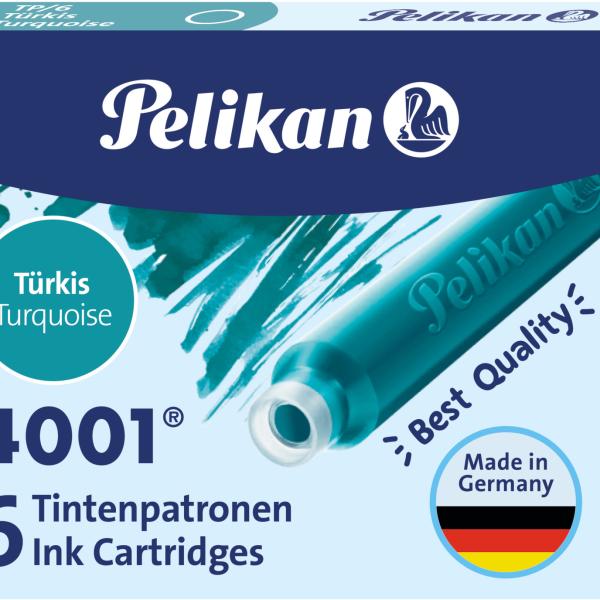 PELIKAN Tinte 4001 TP/6 301705 türkis 6 Stück