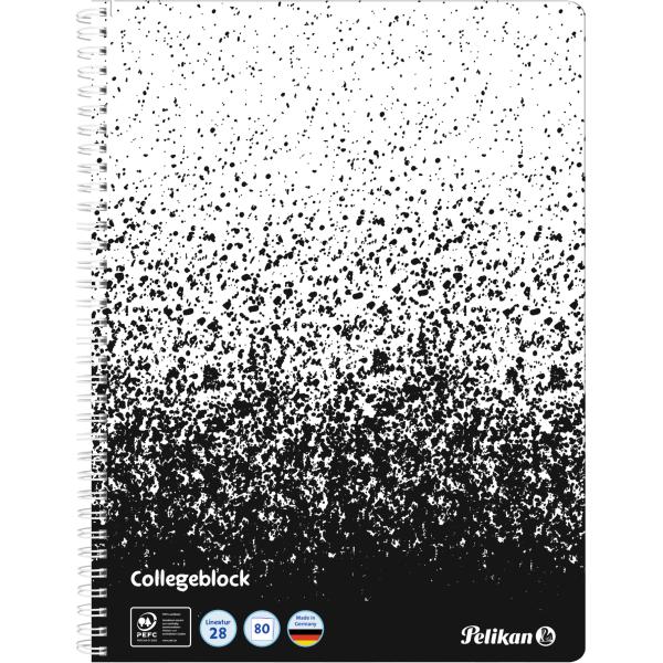 PELIKAN Spiralblock A4 400197021 kariert schwarz/weiss