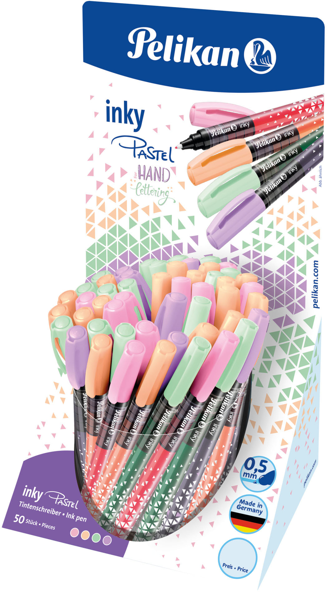 PELIKAN-605342-4012700605344 PELIKAN Display Tintenschreiber 605342 Inky Pastel 50 pcs. – Hochwertig & günstig bei ShopDeca