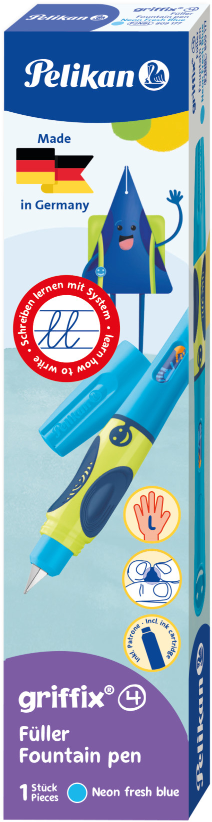 PELIKAN Füllhalter Griffix 809177 neonfresh blue L