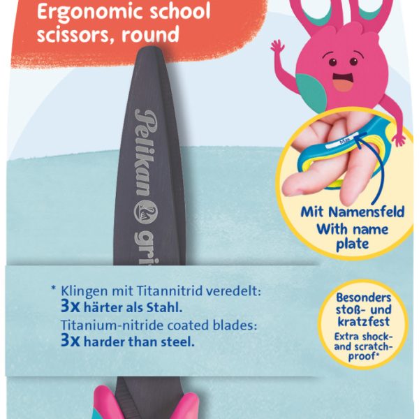 PELIKAN Schere Griffix 819114 Lovely Pink, Rechtshänder