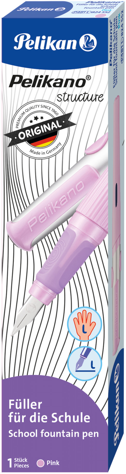 PELIKAN-824552-4012700824554 PELIKAN Füllhalter Structure L 824552 pink, Linkshänder – Hochwertig & günstig bei ShopDeca
