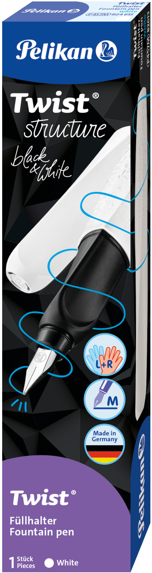 PELIKAN-824620-4012700824622 PELIKAN Füllhalter Twist Strucure M 824620 weiss – Hochwertig & günstig bei ShopDeca