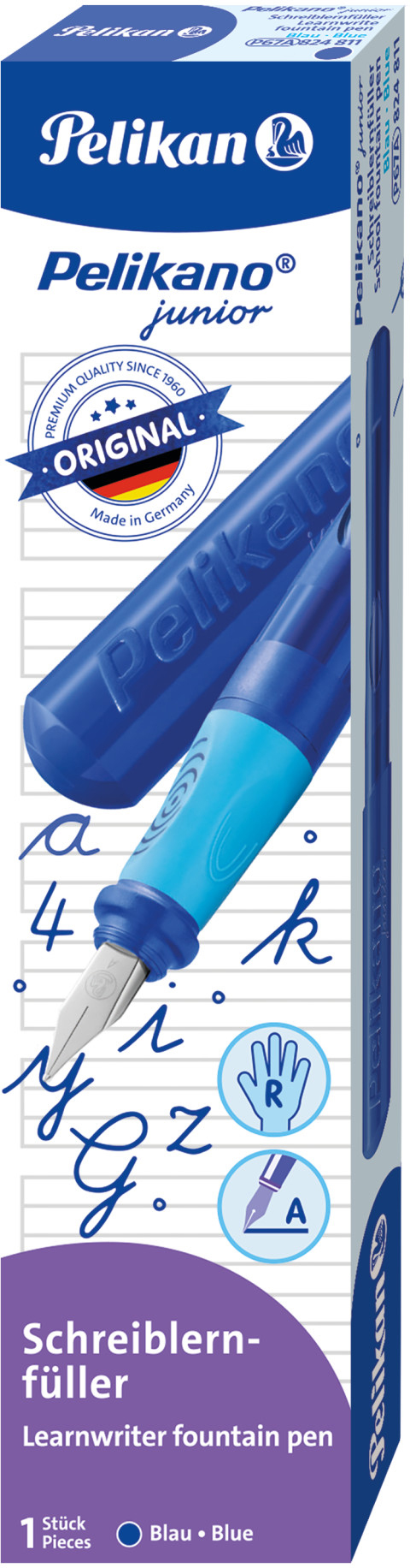PELIKAN-824811-4012700824813 PELIKAN Füllhalter Pelikano Junior A 824811 blau, Rechtshänder – Hochwertig & günstig bei ShopDeca