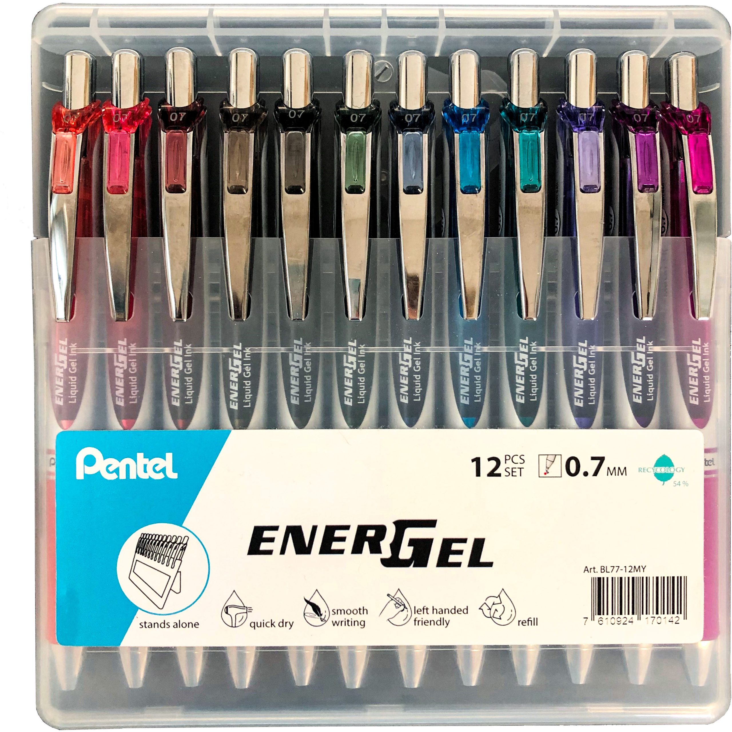 PENTEL-BL77-12MY-7610924170142 PENTEL Rollerball EnerGel 0.7mm BL77-12MY Mystic Set 12 Stück – Hochwertig & günstig bei ShopDeca
