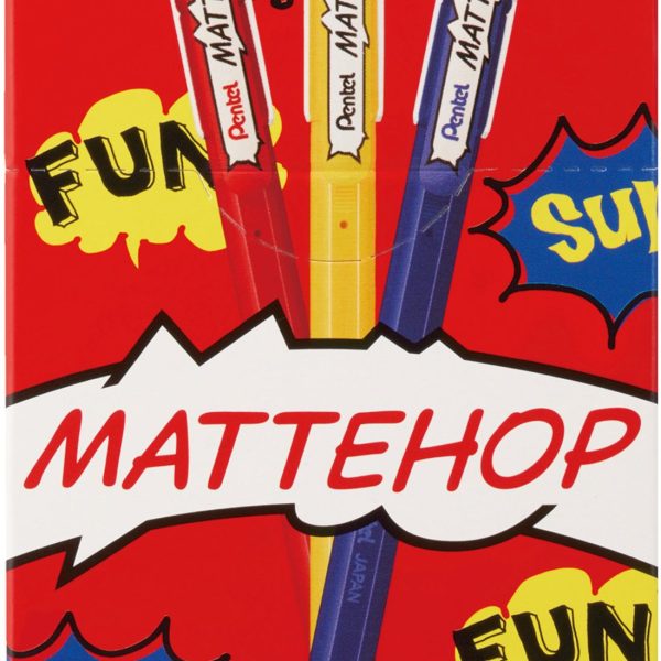 PENTEL Rollerball Mattehop 0.5mm K110-V7STAX Original Set 7 Stück